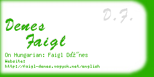 denes faigl business card